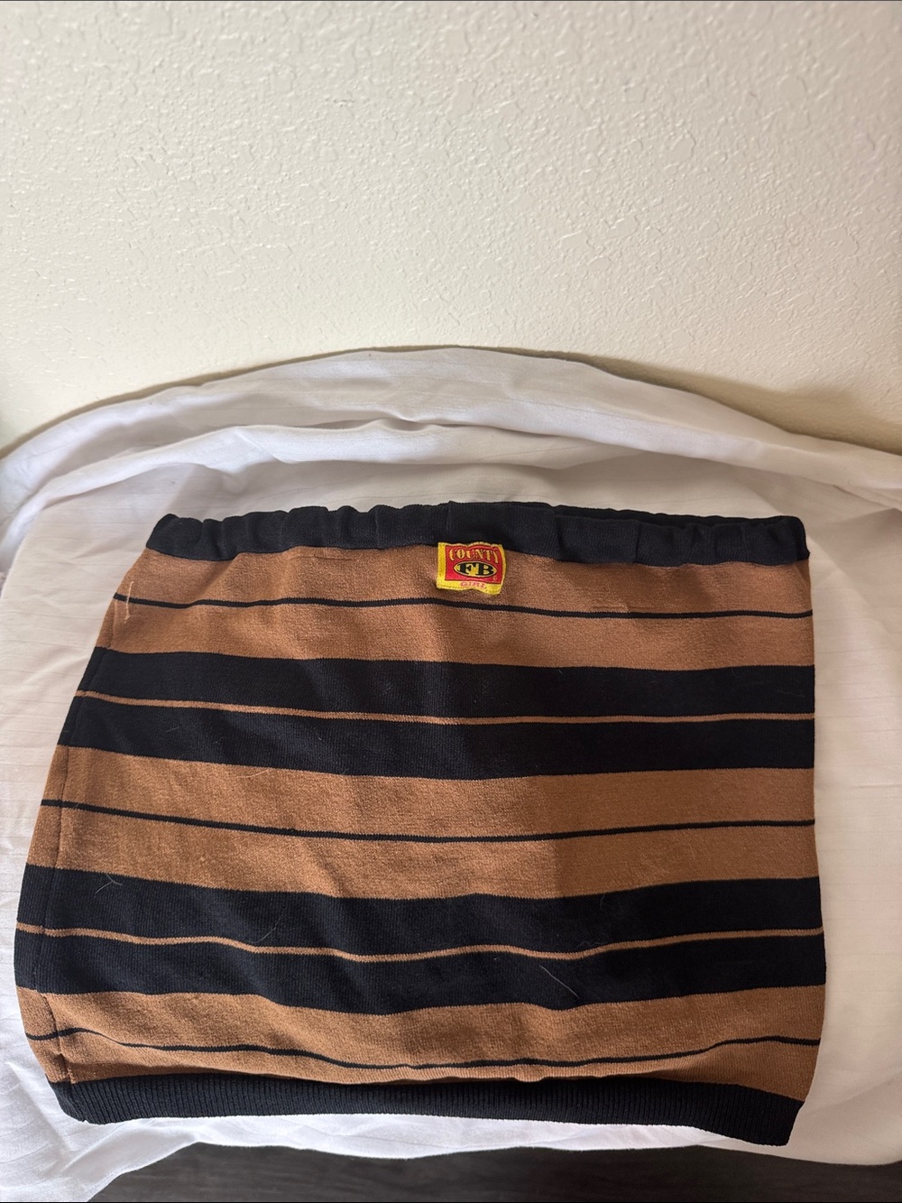 Striped Knit Skirt in Brown and Black